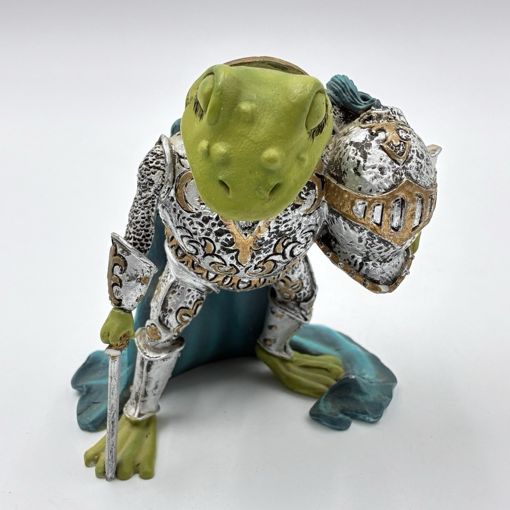 Knight of The Lily Pad Camelot Frogs Sculpture Collection Hamilton Kehrli 1996